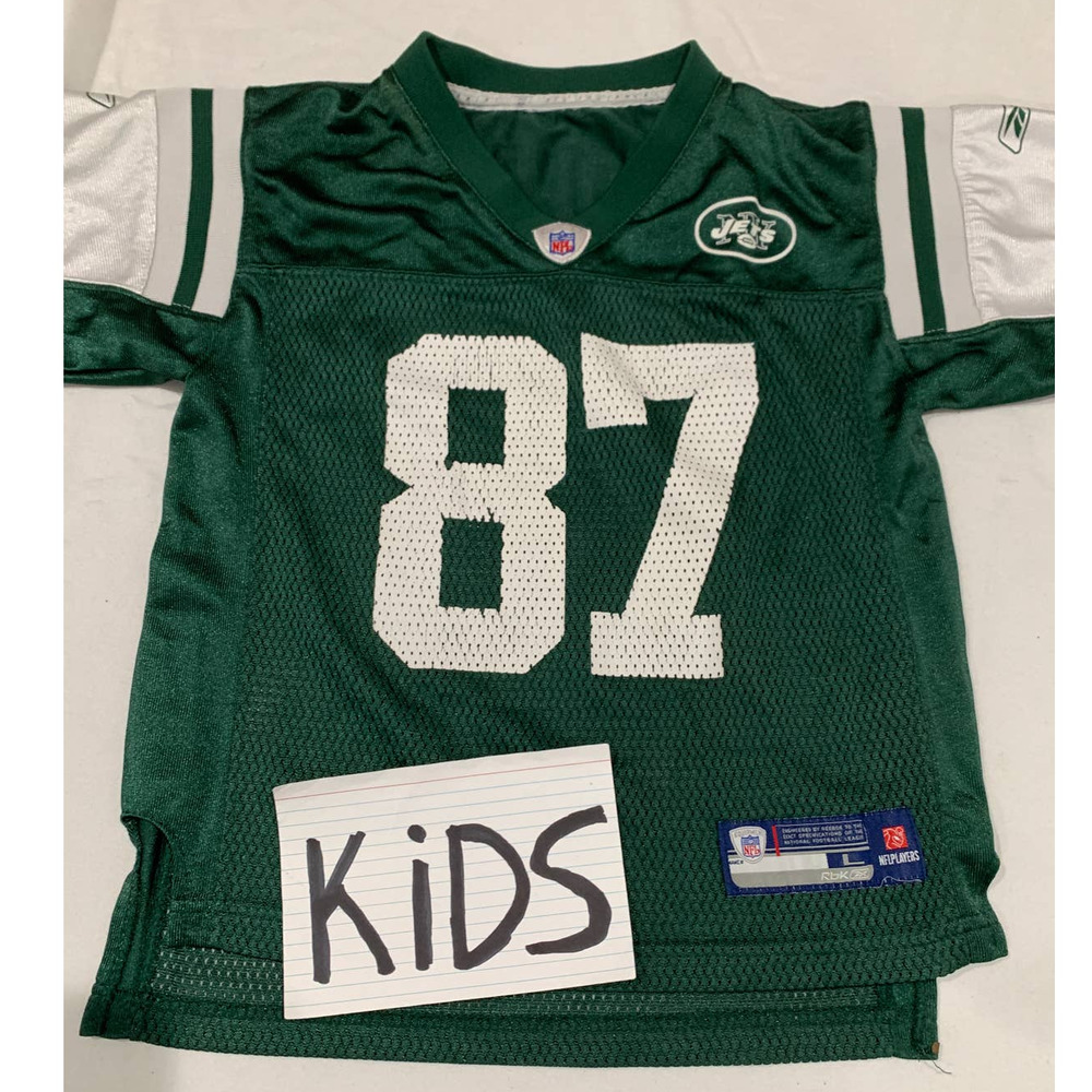 NFL Reebok Jersey Kids Coles #87 Green White Size L